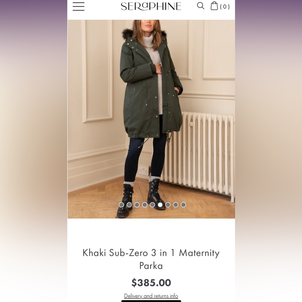 Maternity Parka in size 22 from Seraphine. Great quality. 2month use